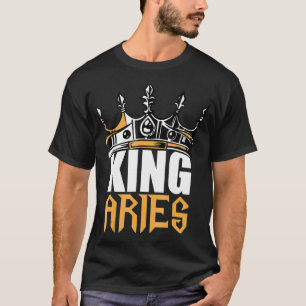Camiseta Aries Birthday dá presentes King Aries Zodiac