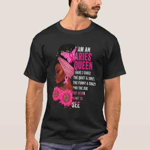 Camiseta Aries Black Queen I Tem 3 Sides April Girl Women