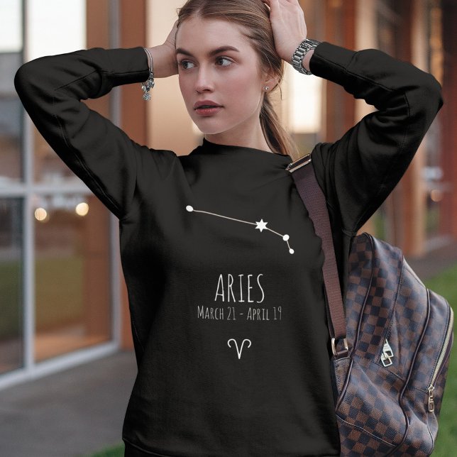 Camiseta Aries | Constelação Zodiac Personalizada (Criador carregado)