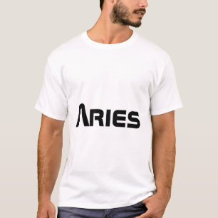 Camiseta ARIES, Design abstrato do Sinal Zodíaco,