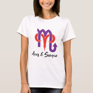 Camiseta Aries e Casais Escorpiões Horoscópio Zodiac