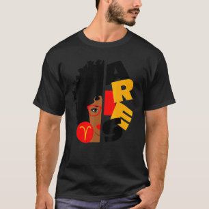 Camiseta Aries Girl Africa Girl Zodiac Sina Aniversário