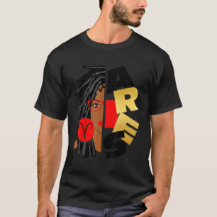 Camiseta Aries Girl Afro Bloqueia Menina Zodíaca Sinaliza A