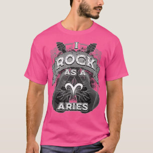 Camiseta Aries Guitar I Rock As Aries Zodiac Sign Music M