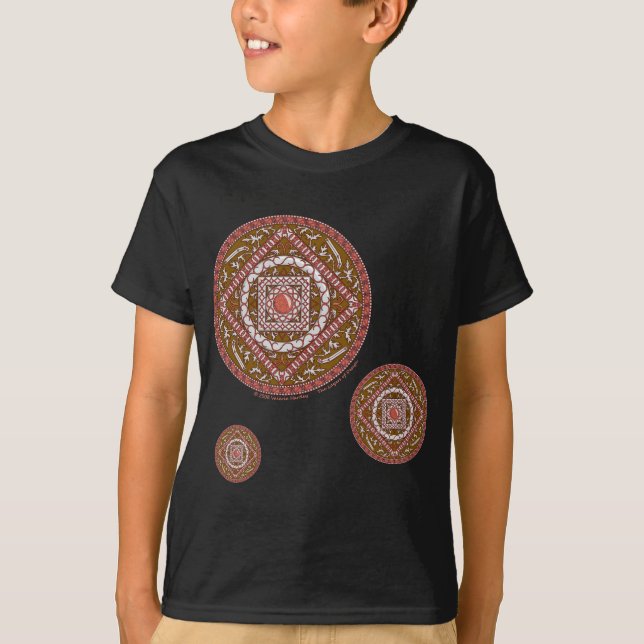 Camiseta Aries Mandala Kid e Baby Dark Shirt (Frente)