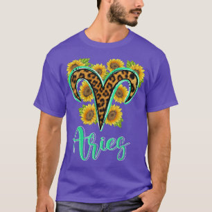Camiseta Aries March Bday Leopard Zodiac Sinal