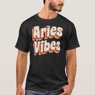 Camiseta Aries Março aniversário Retro Aries Z