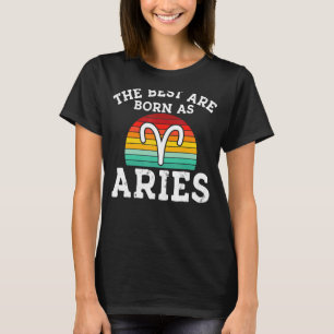 Camiseta Aries Março Aniversário Retro Astrologia Aries Z