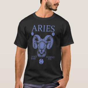 Camiseta Aries Planet Mars Elemento Fogo 1