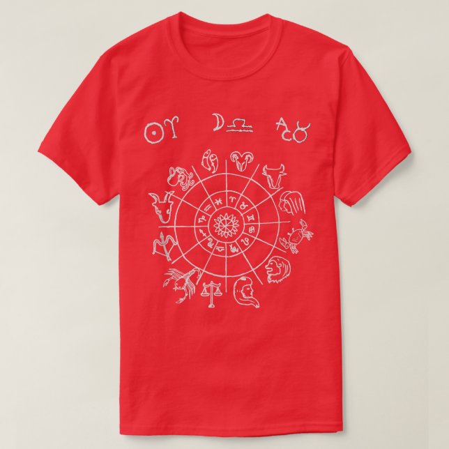 Camiseta Aries Sun Libra Moon Taurus Ascensão Astrologia (Frente do Design)
