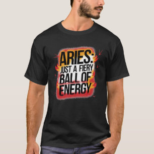 Camiseta Aries, uma bola de energia feroz