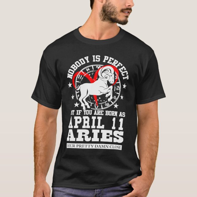 Camiseta Aries Zodiac Horoscope April 11 For Women Men Birt (Frente)