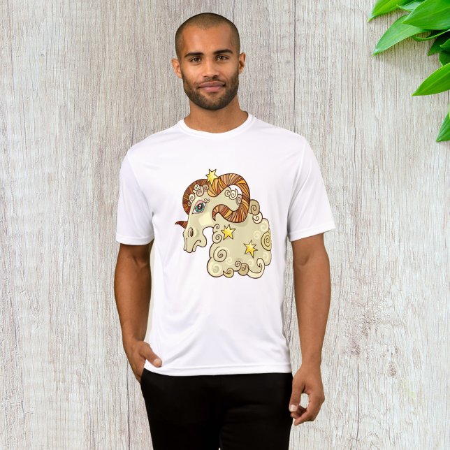Camiseta Aries Zodiac Ram Colorida Astrológica (Criador carregado)
