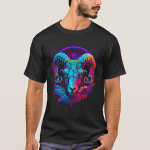 Camiseta Aries Zodiac Sinal Ram Astrologia Gráfica Legal Ho