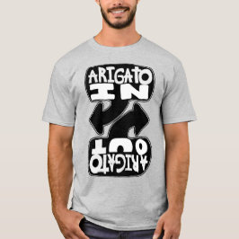 Camiseta Arigato In, Arigato Out (preto e branco)