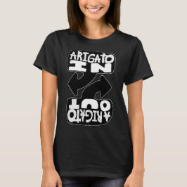 Camiseta Arigato In, Arigato Out (preto e branco)