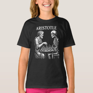 Camiseta Aristóteles vs Esqueleto Xadrez