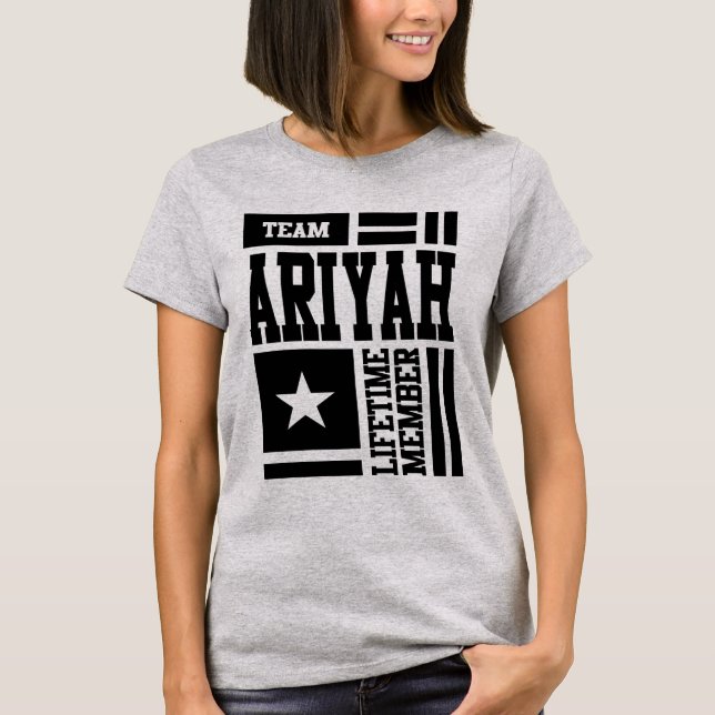 Camiseta Ariyah Personalizated Name Birthday Gift (Frente)