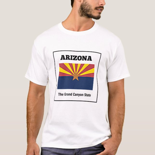 Camiseta Arizona, bandeira e lema, (Frente)