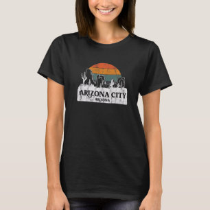 Camiseta Arizona Cidade AZ Arizona Vintage sunset cactus mo