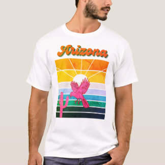 Camiseta Arizona Da Vintagem Da anos 80 Sunset, Cor Retroat