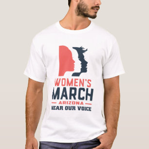 Camiseta Arizona de Marcha das Mulheres Ouvem Nossa Voz