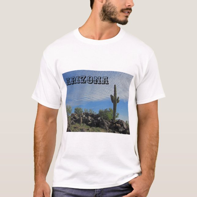 Camiseta Arizona Desert Landscape Saguaro Cactus Foto (Frente)
