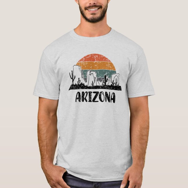 Camiseta Arizona do deserto Homens Retroativos (Frente)
