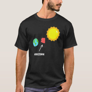 Camiseta Arizona É Design Quente Entre A Terra E O Sol De