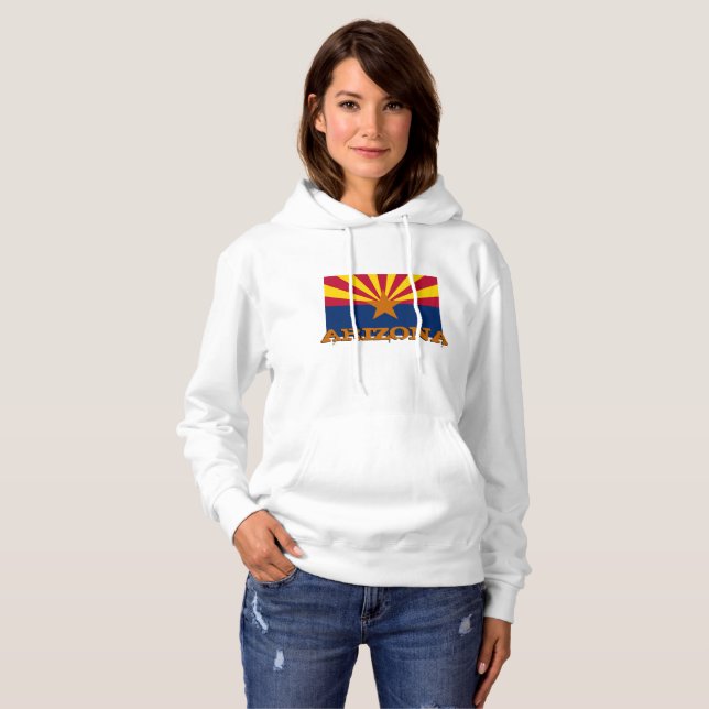 Camiseta Arizona Flag Hoodie, Patriots USA, Love Arizona (Frente Completa)