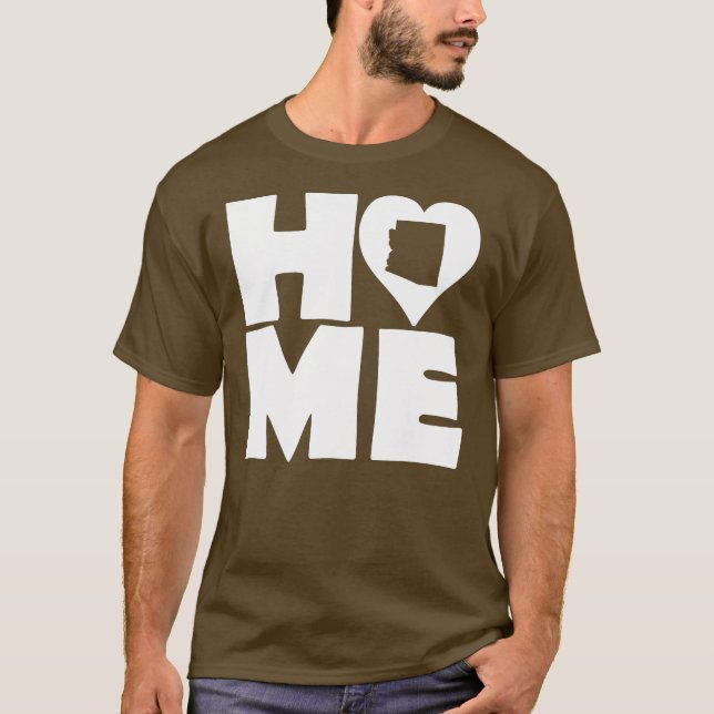 Camiseta Arizona Home Heart State Tees (Frente)
