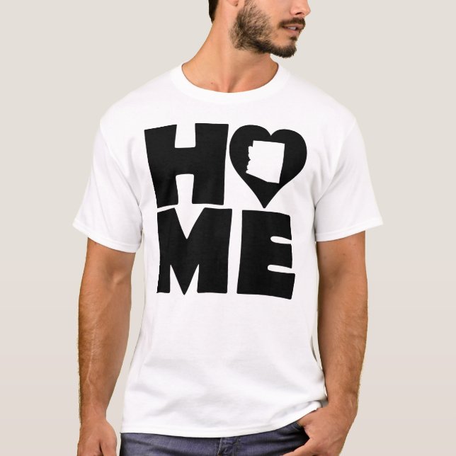 Camiseta Arizona Home Heart State Tees (Frente)
