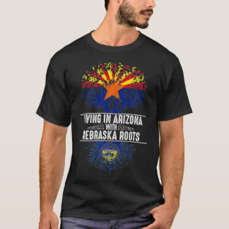 Camiseta Arizona Home Nebraska Raízes Árvore Estadual Flag