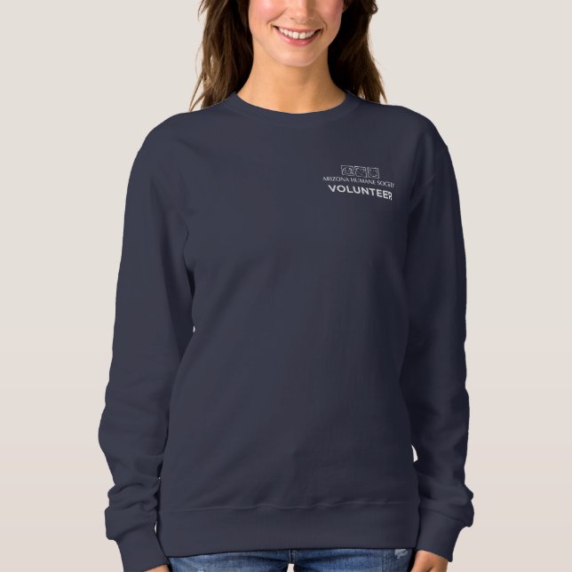 Camiseta Arizona Humane Society Voluntário Crewneck (Frente)