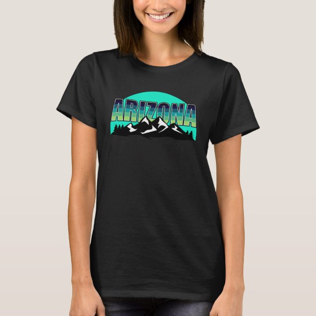 Camiseta Arizona Mountains Sunset Moonrise Nature Hiking (Frente)