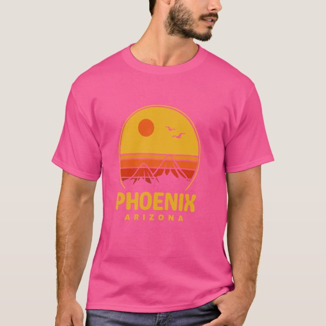 Camiseta Arizona Phoenix AZ Cactus Desert Mounts Retro S (Frente)