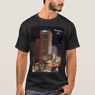 Camiseta Arizona Phoenix no Skyscrapers Noturnos Unisex