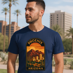 Camiseta Arizona Phoenix Retro Art Deco