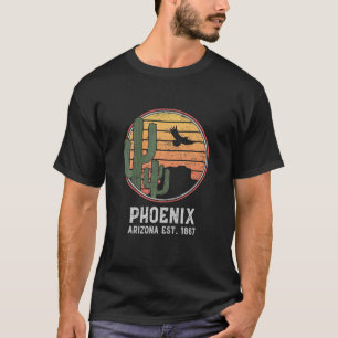 Camiseta Arizona Phoenix, Retro Cactus E Sun