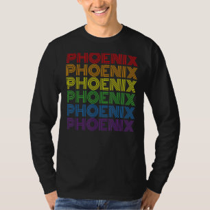 Camiseta Arizona Phoenix Retro Rainbow Vintage City Men