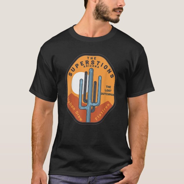Camiseta Arizona Retro Vintage Saguaro SUPERSTITIONS MO (Frente)