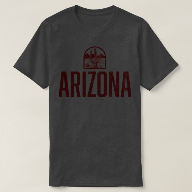 Camiseta Arizona Saguaro Brown (Frente do Design)
