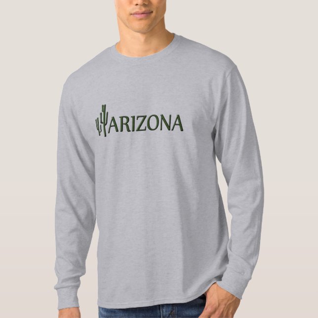 Camiseta Arizona Saguaro Cactus Long Sleeve (Frente)