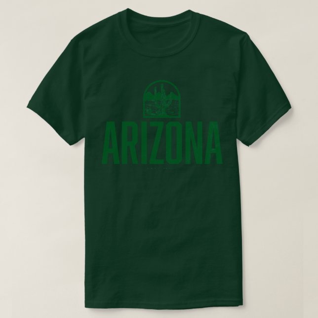 Camiseta Arizona Saguaro Green (Frente do Design)