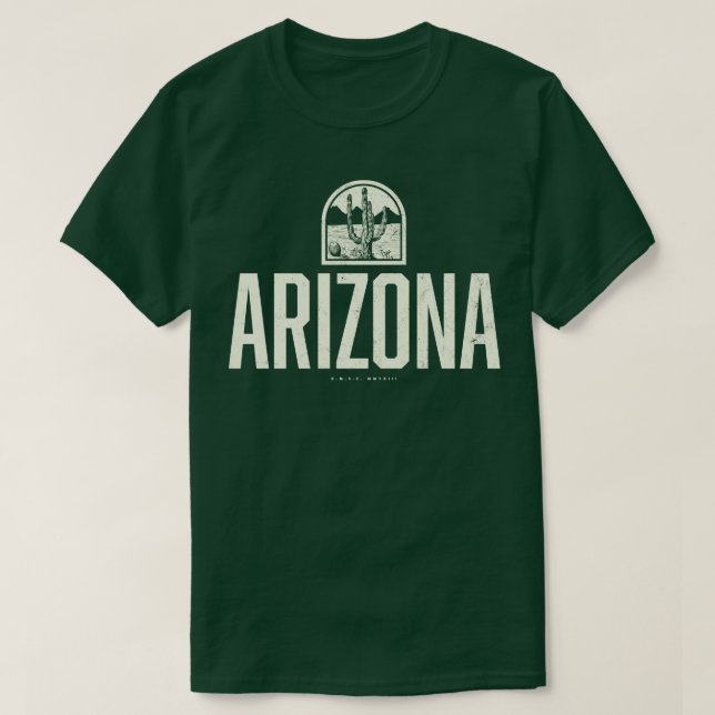 Camiseta Arizona Saguaro Tan (Frente do Design)