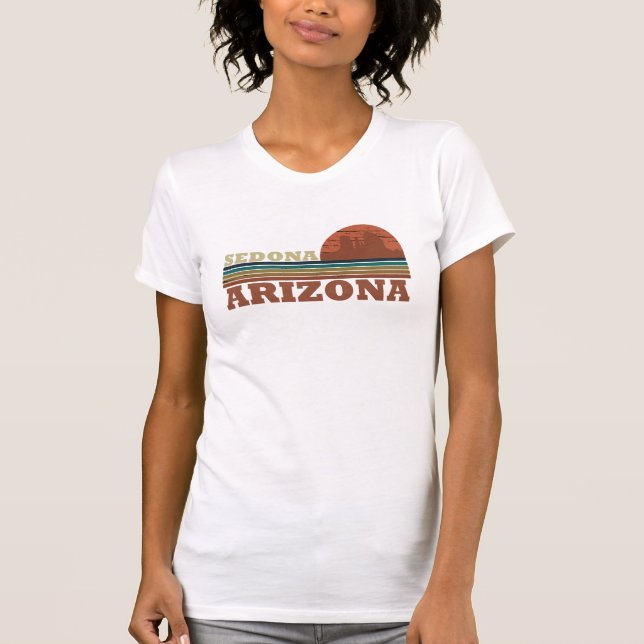 Camiseta Arizona Sedona paisagem vintage retro az (Frente)