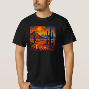 Camiseta Arizona selvagem - Paisagem do deserto vibrante co