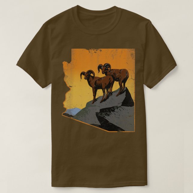 Camiseta Arizona State Map Longhorns Rams Fade (Frente do Design)