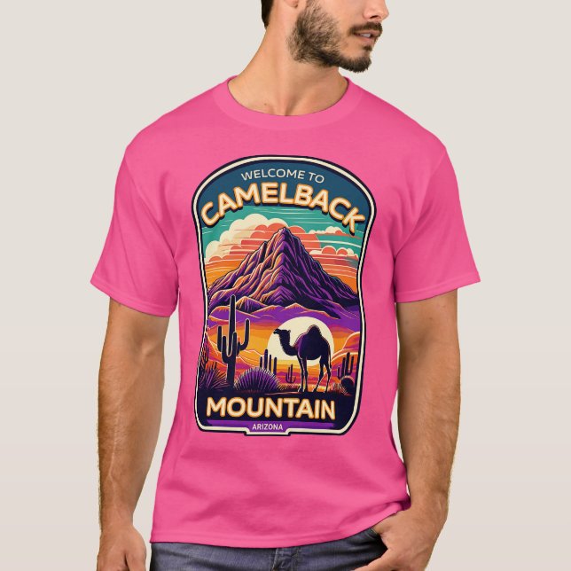 Camiseta Arizona Sunset Camelback Mountain Vintage (Frente)
