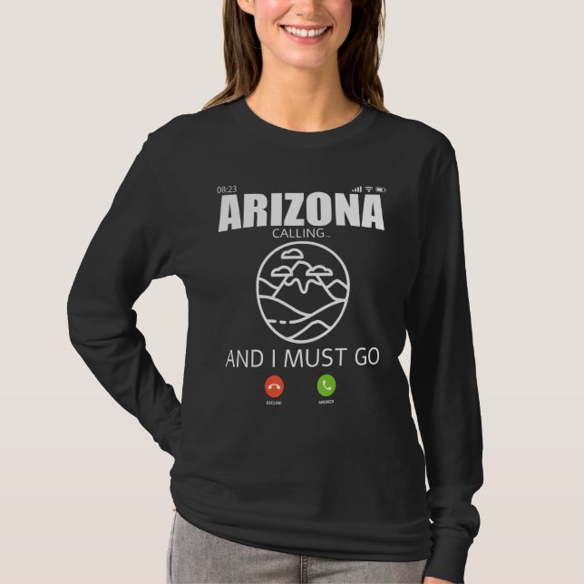 Camiseta Arizona Travel Camp Vacation Trip Hiking And Backp (Frente)